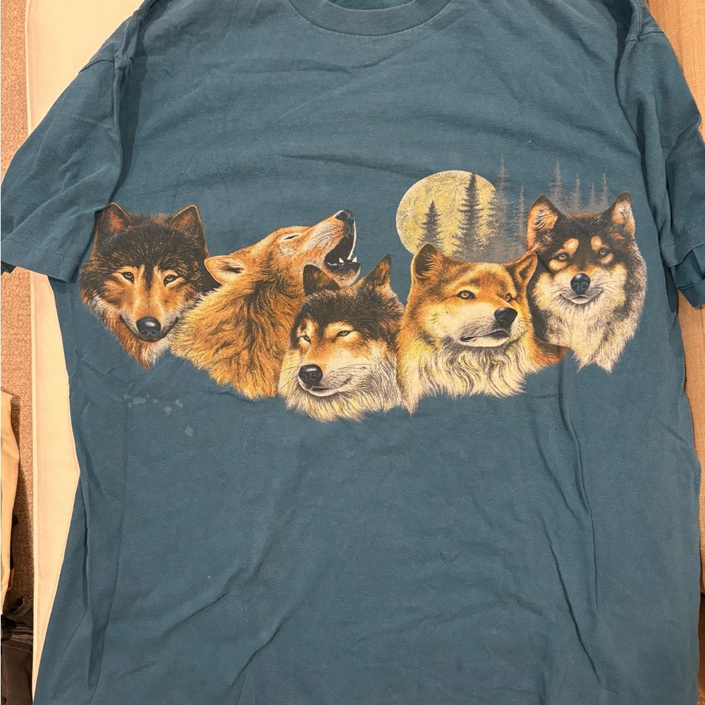 Vintage Wolf Graphic T Shirt Men’s XL